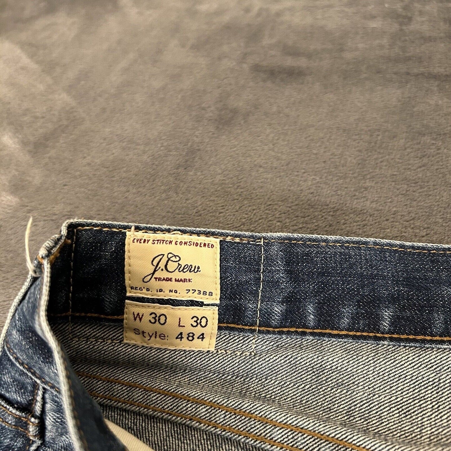 J Crew Jeans Mens 35x36" Blue Slim Boot Straight Denim Pants Western