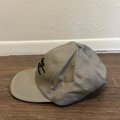 Vintage Bandag Hat Cap Mens Strapback Tan Black Logo Retro Y2K K-Products Usa
