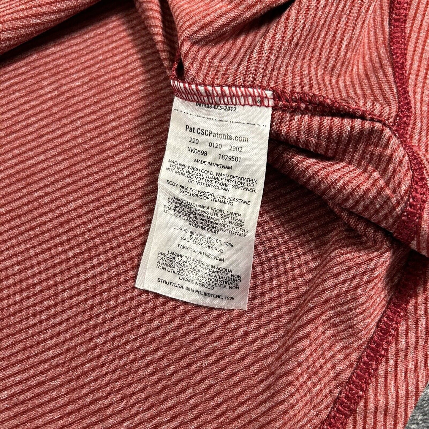 Columbia Shirt Mens XXL 2XL Red Striped Long Sleeve Omni-Wick Camp Outdoor