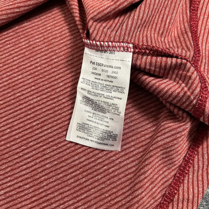 Columbia Shirt Mens XXL 2XL Red Striped Long Sleeve Omni-Wick Camp Outdoor