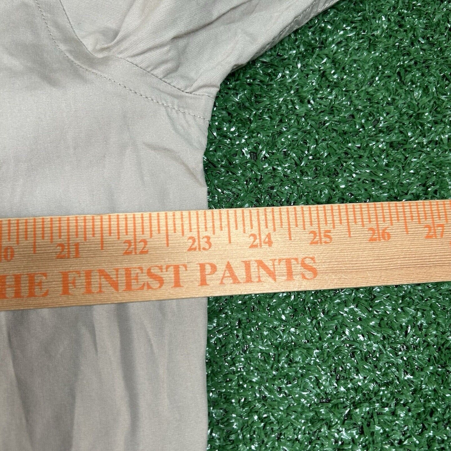 Banana Republic Shirt Mens Medium Gray/Brown Slim Fit Button Up Long Sleeve