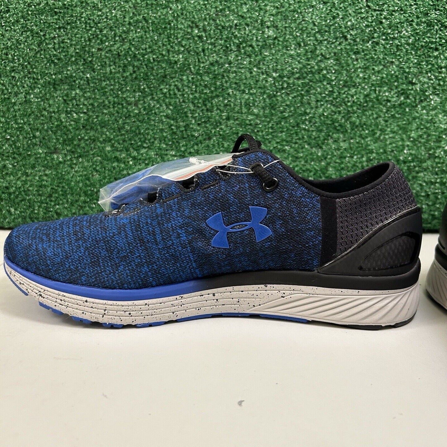 Under Armour Charged Bandit 3 Mens 9.5 Blue Black Shoes Sneakers Athletic NEW