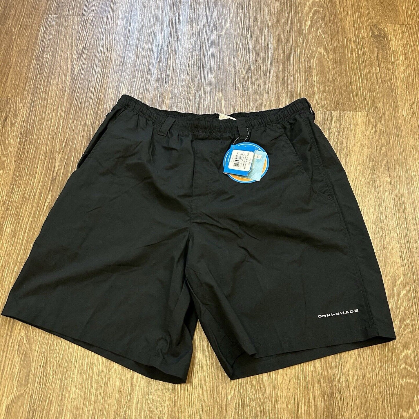 Columbia PFG Shorts Mens Medium 32" Black Relaxed Fit Outdoor Fishing Nylon New