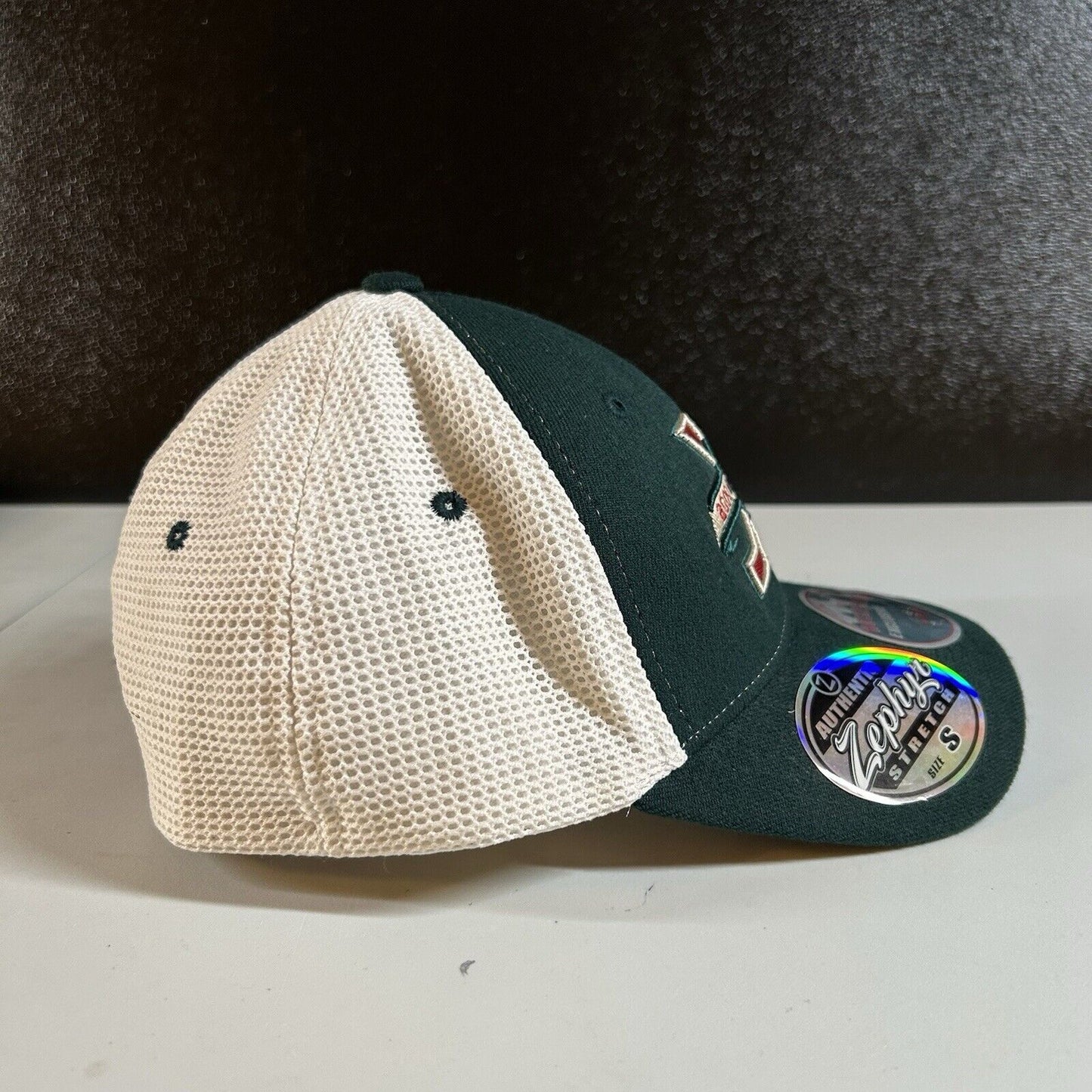 Minnesota Wild Hat Cap Mens Small Green Beige Zephyr Z-fit Hockey Lodge NHL New