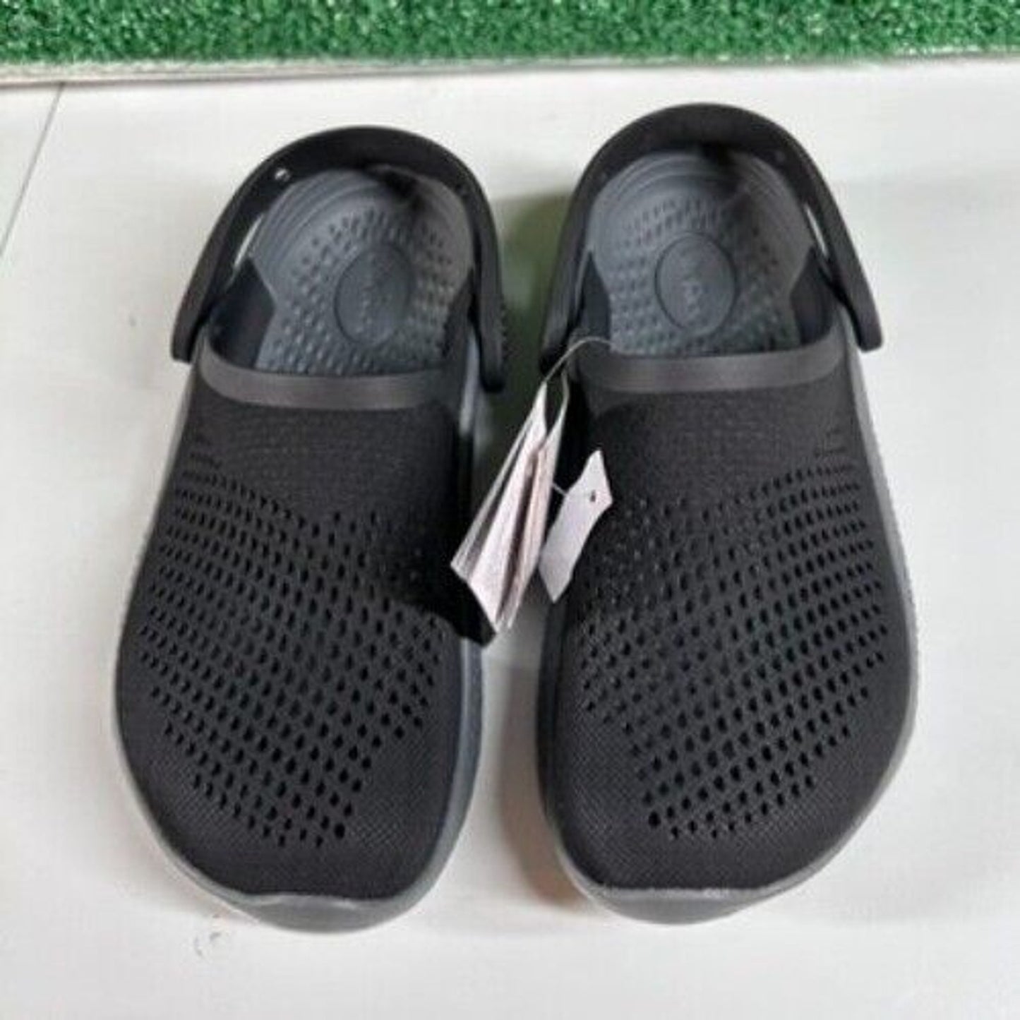 Crocs LiteRide 360 Clog Comfort Slip On Casual Shoes Black Gray Mesh Womens 6