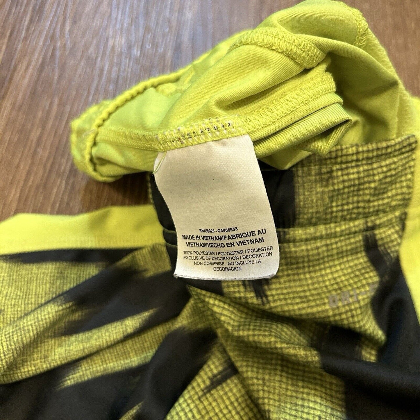 Nike Shorts Mens Medium 29" Neon Green Black Striped Dri-Fit Basketball Athletic