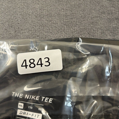 Nike Shirt Mens XXL 2XL Black Short Sleeve Athletic T-Shirt Running Training