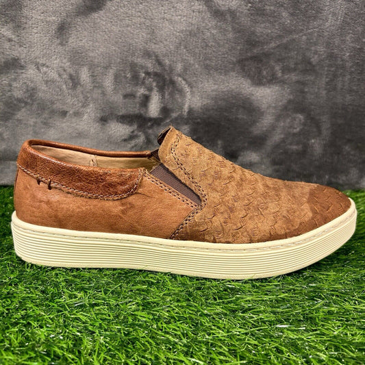 Sofft Somers III Womens 8.5 M Brown Leather Shoes Sneakers Slip On Casual Work