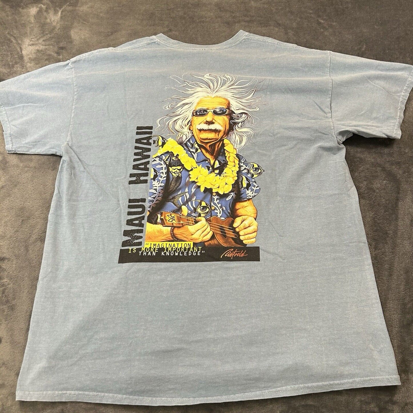 Vintage Maui Hawaii Shirt Mens Extra Large Blue Short Sleeve T-Shirt Gildan