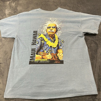 Vintage Maui Hawaii Shirt Mens Extra Large Blue Short Sleeve T-Shirt Gildan