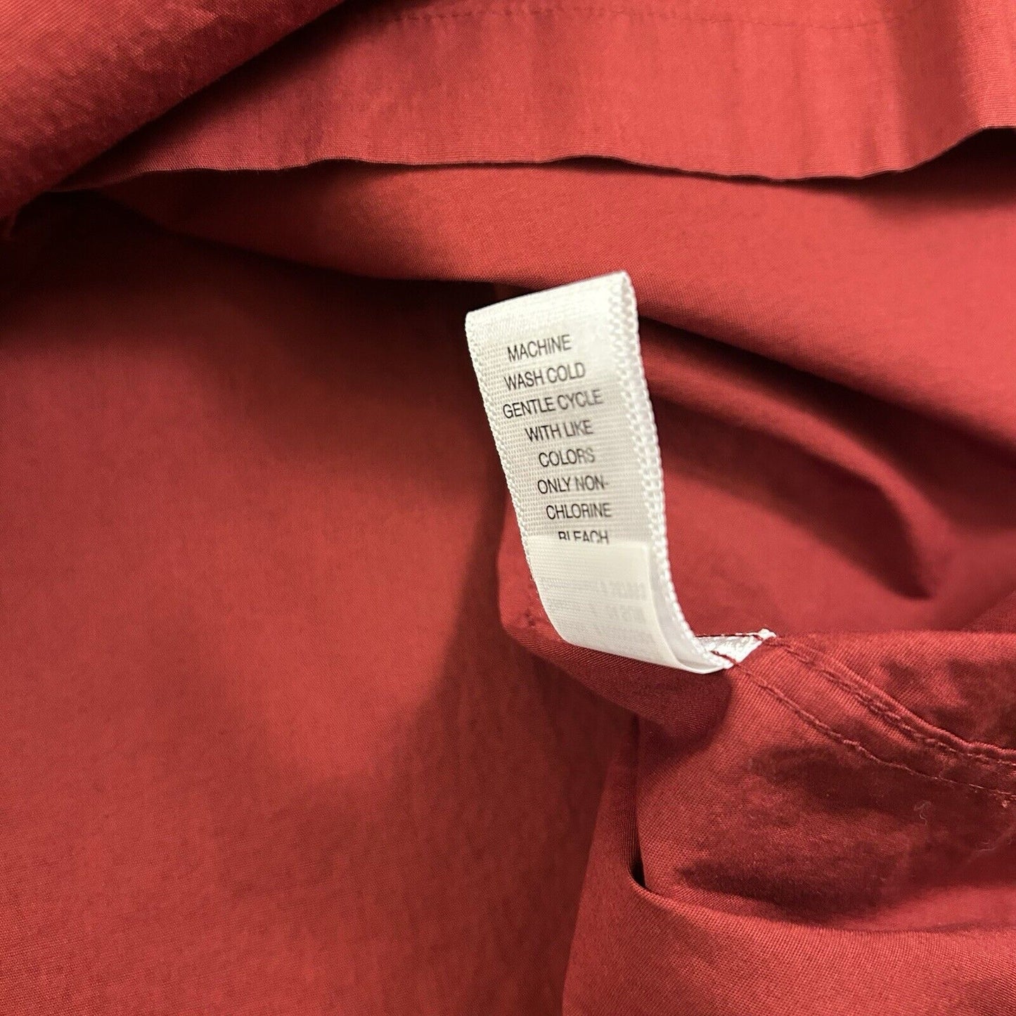 Banana Republic Shirt Mens Large Red Stretch Casual Button Up Short Sleeve