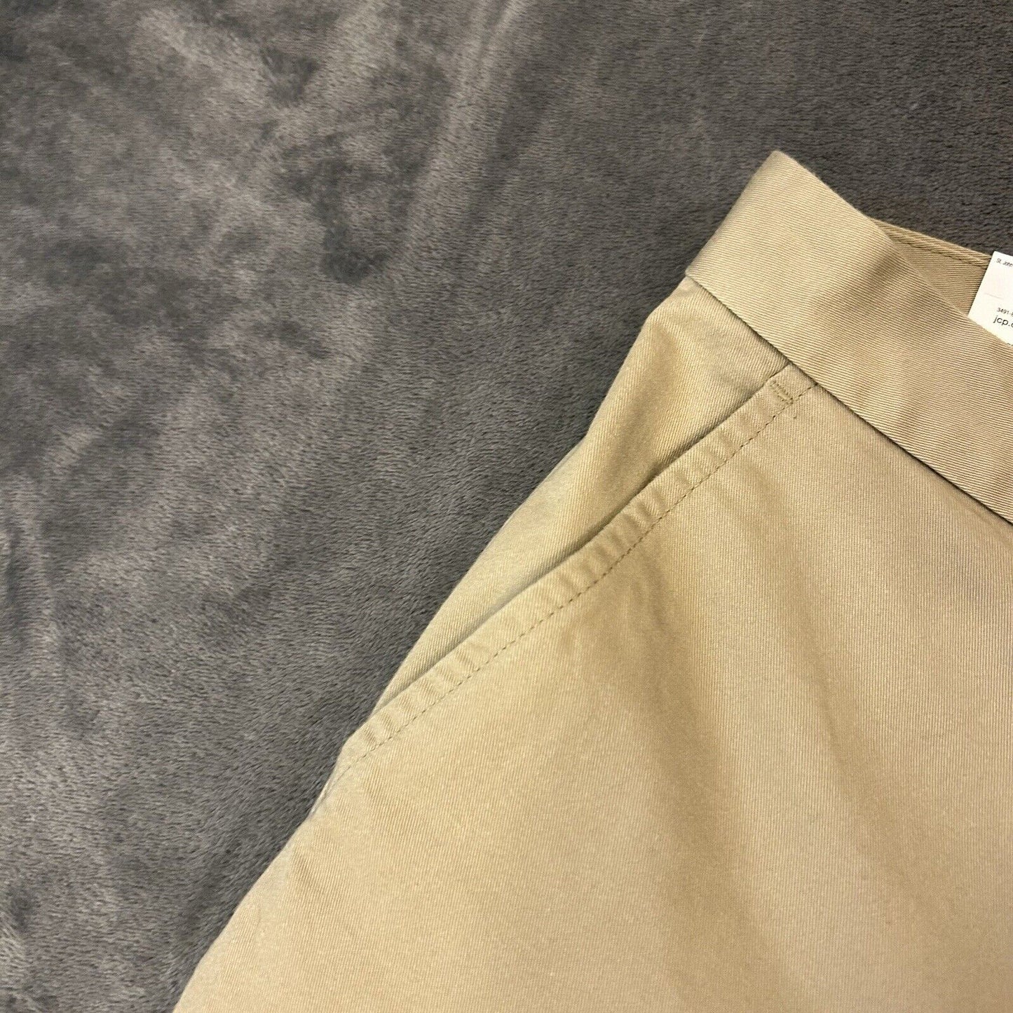 St Johns Bay Chino Pants Mens 40x30" Brown Straight Leg Work Classic Fit Stretch