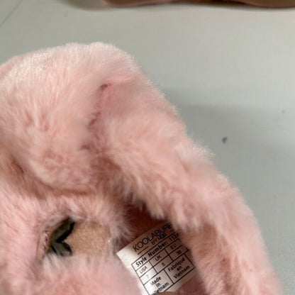 Koolaburaa Ugg Furr-ah Fluff Slides Pink Faux Fur Open Toe Slip On Womens 7