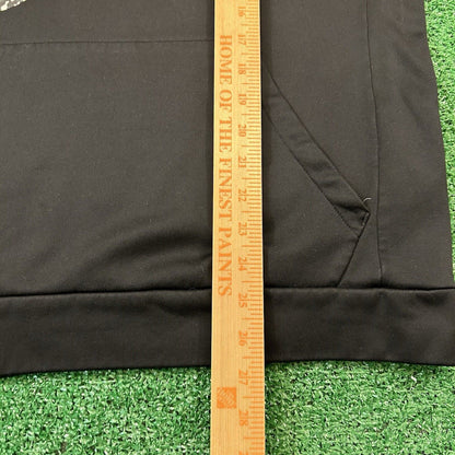 Nike Therma Fit Sweater Mens Medium Black Gray Sweatshirt Big Swoosh Hoodie