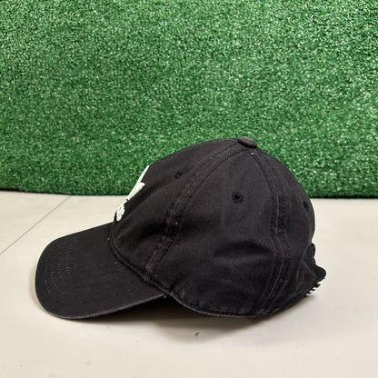 Adidas Originals Baseball Hat Cap Womens Strapback Black White Trefoil Casual