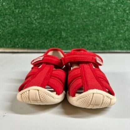 Naturino Red Canvas Fisherman Sandals Toddler Shoes Summer Play Size 5.5/6C 22EU