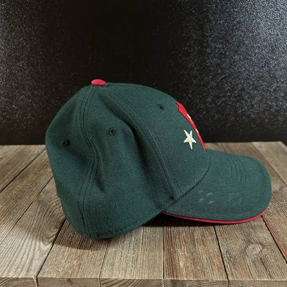 Minnesota Wild Hat Cap Men Small / Medium Green Red Stretch NHL Hockey Fanatics