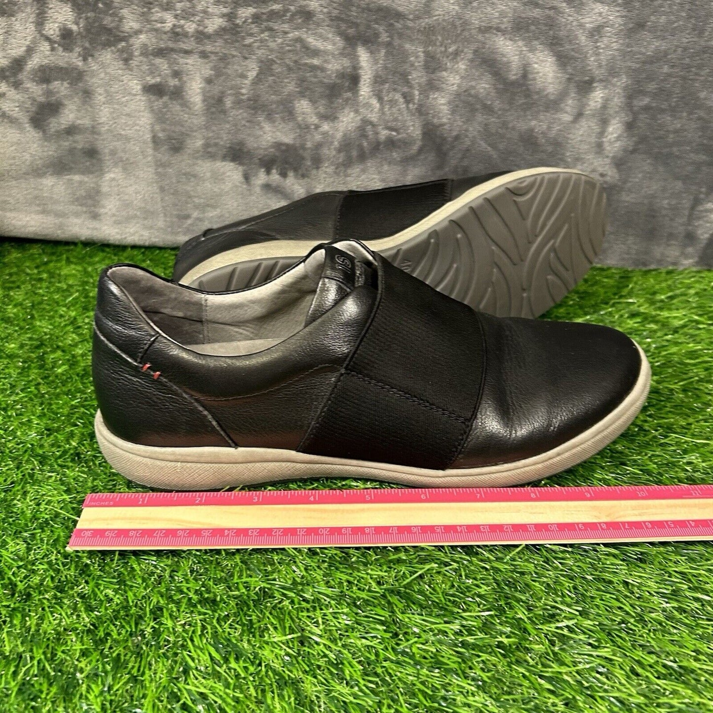 Josef Seibel Damen Womens 9 Black Leather Shoes Sneakers Casual Slip On Fashion