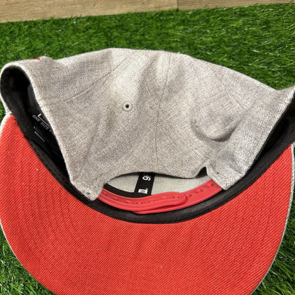 Chicago Cubs Hat Cap Mens Gray Red Snapback New Era MLB Baseball Logo Wool