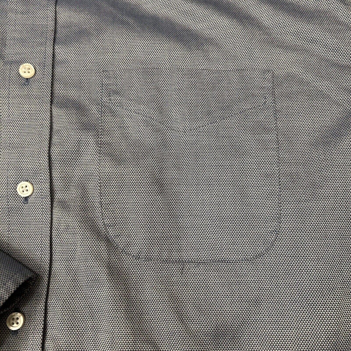 Jos A Bank Traveler Shirt Mens Extra Large Blue Button Up Long Sleeve Geometric