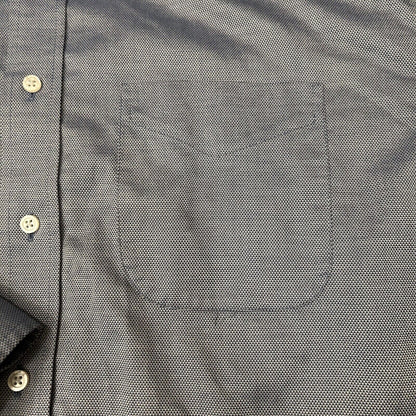 Jos A Bank Traveler Shirt Mens Extra Large Blue Button Up Long Sleeve Geometric