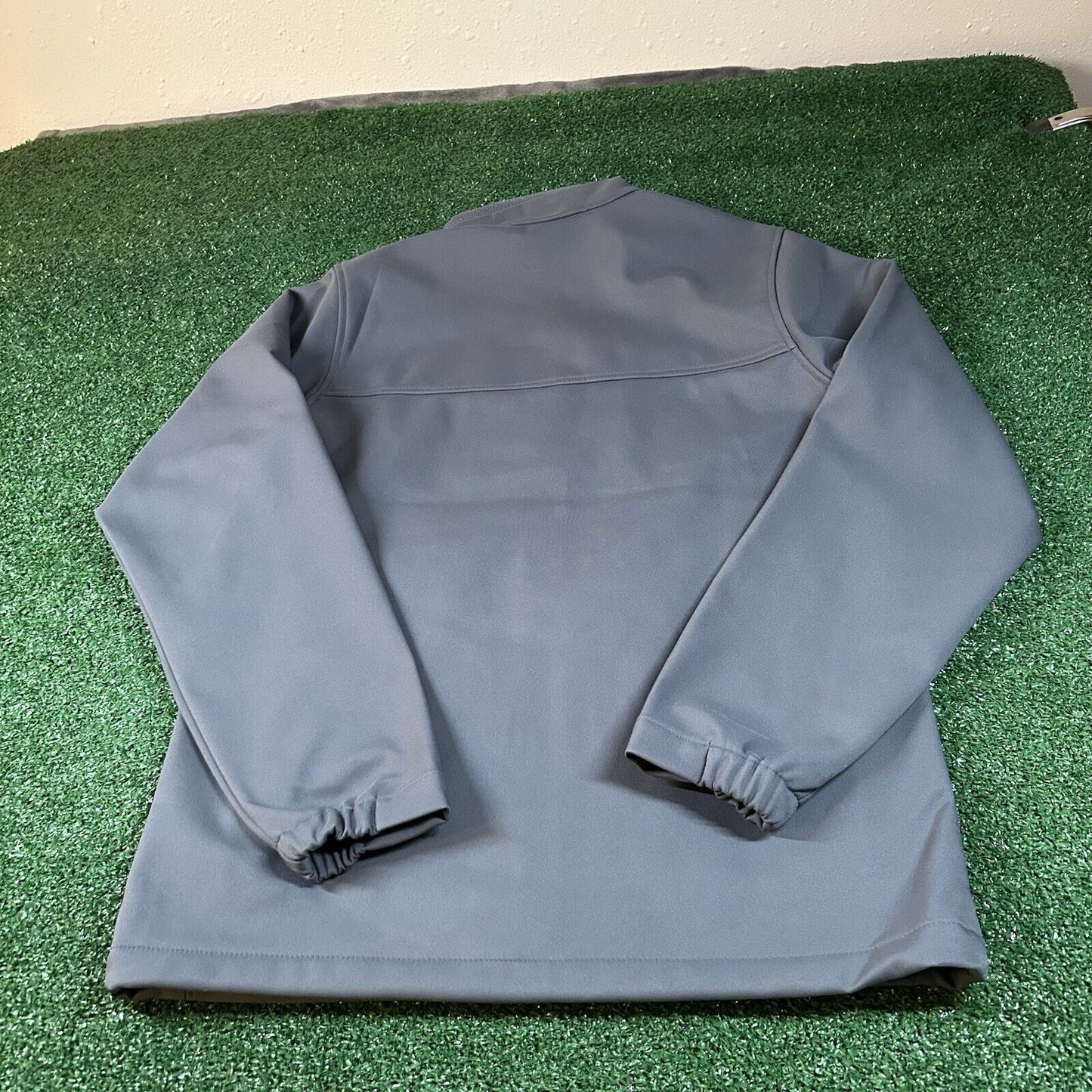 Columbia Softshell Jacket Mens Small Gray Full Zip Omni-shield Fleece Lined NEW