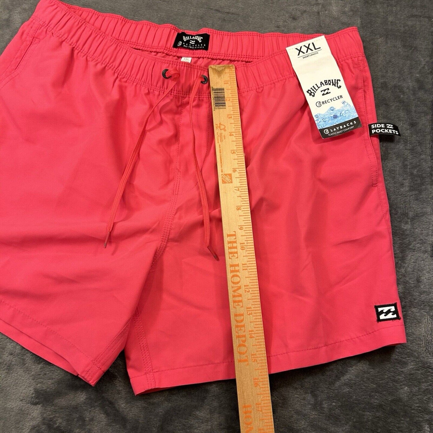 Billabong Board Shorts Men XXL 2XL 36" Red Drawstring Hybrid Swim Recycler NEW