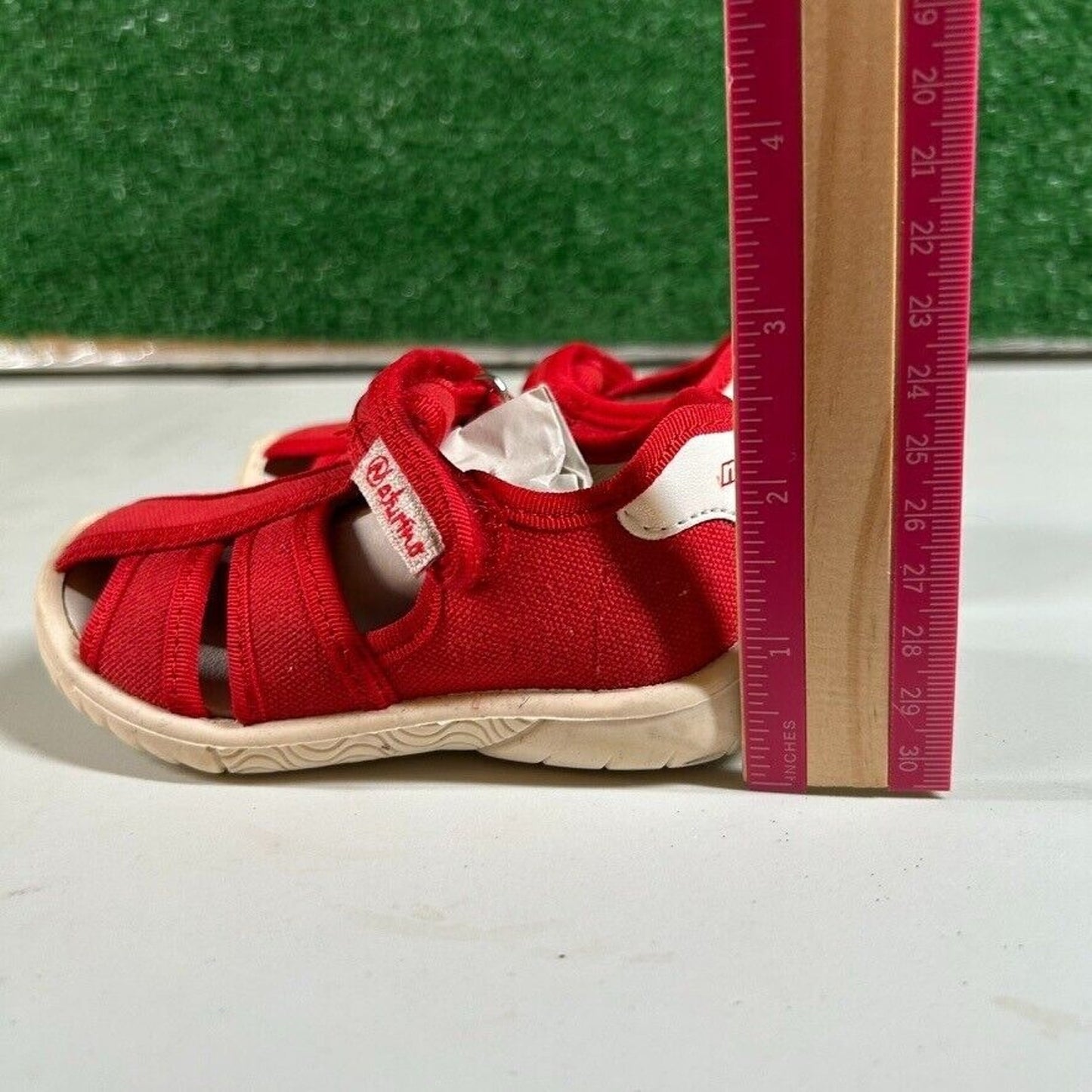 Naturino Red Canvas Fisherman Sandals Toddler Shoes Summer Play Size 5.5/6C 22EU