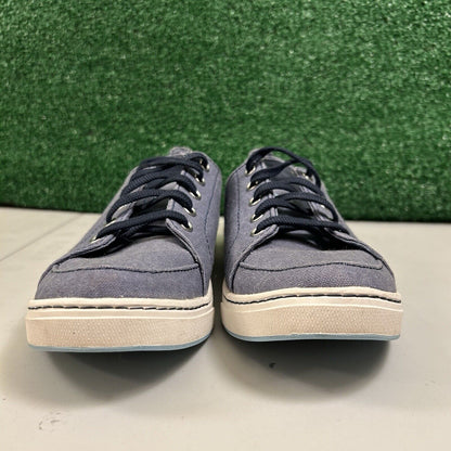 LL Bean Campside Oxford Womens 8.5 M Blue Canvas Shoes Sneakers Casual