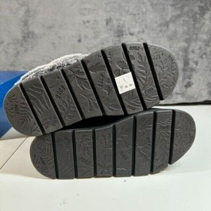 Skechers BOBS Faux Fur Clogs Mules Comfort Shoes Black Keepsakes Lite Womens 6