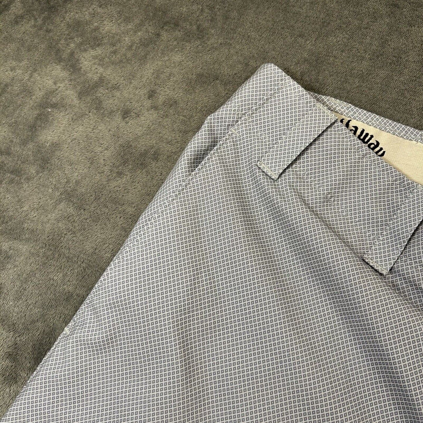 Callaway Shorts Mens 40 Gray White Diamond Golf Casual Golfing 9.5" Inseam