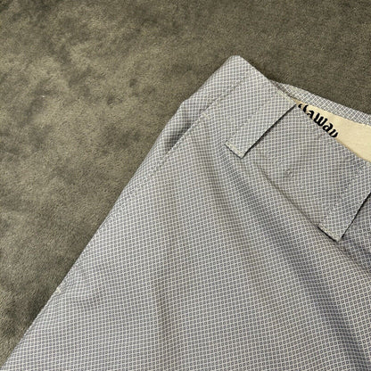 Callaway Shorts Mens 40 Gray White Diamond Golf Casual Golfing 9.5" Inseam