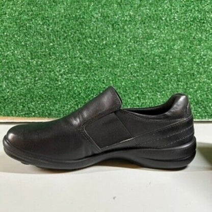 Romika Slip On Clogs Comfort Work Shoes Black Leather Loafer Womens 6-6.5 / 37EU