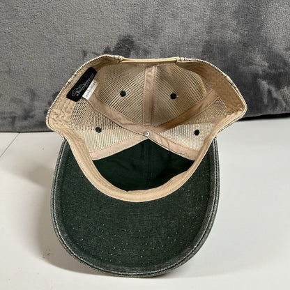 Lookout Mountain Trucker Hat Cap Mens Snapback Green Tan Patch Logo Adjustable