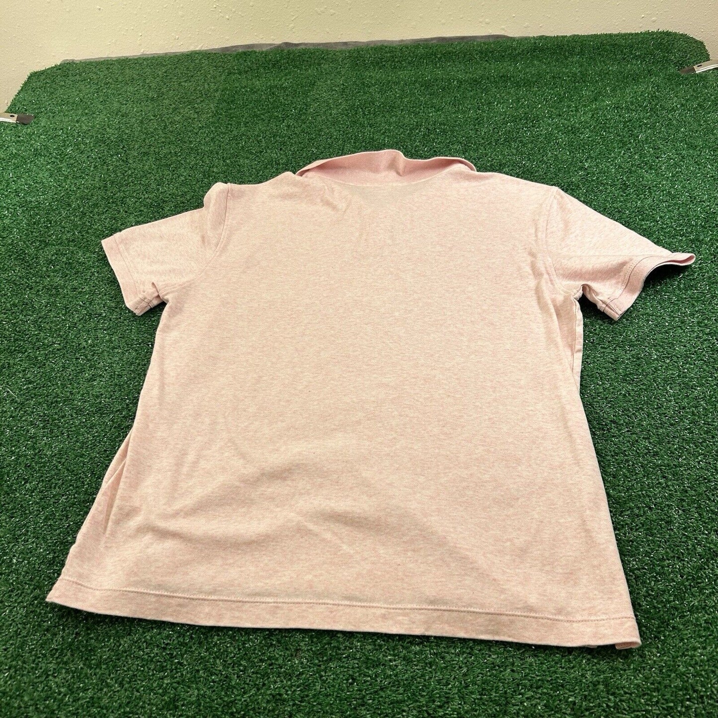 Banana Republic Performance Polo Shirt Mens Medium Pink Short Sleeve Golf Luxe