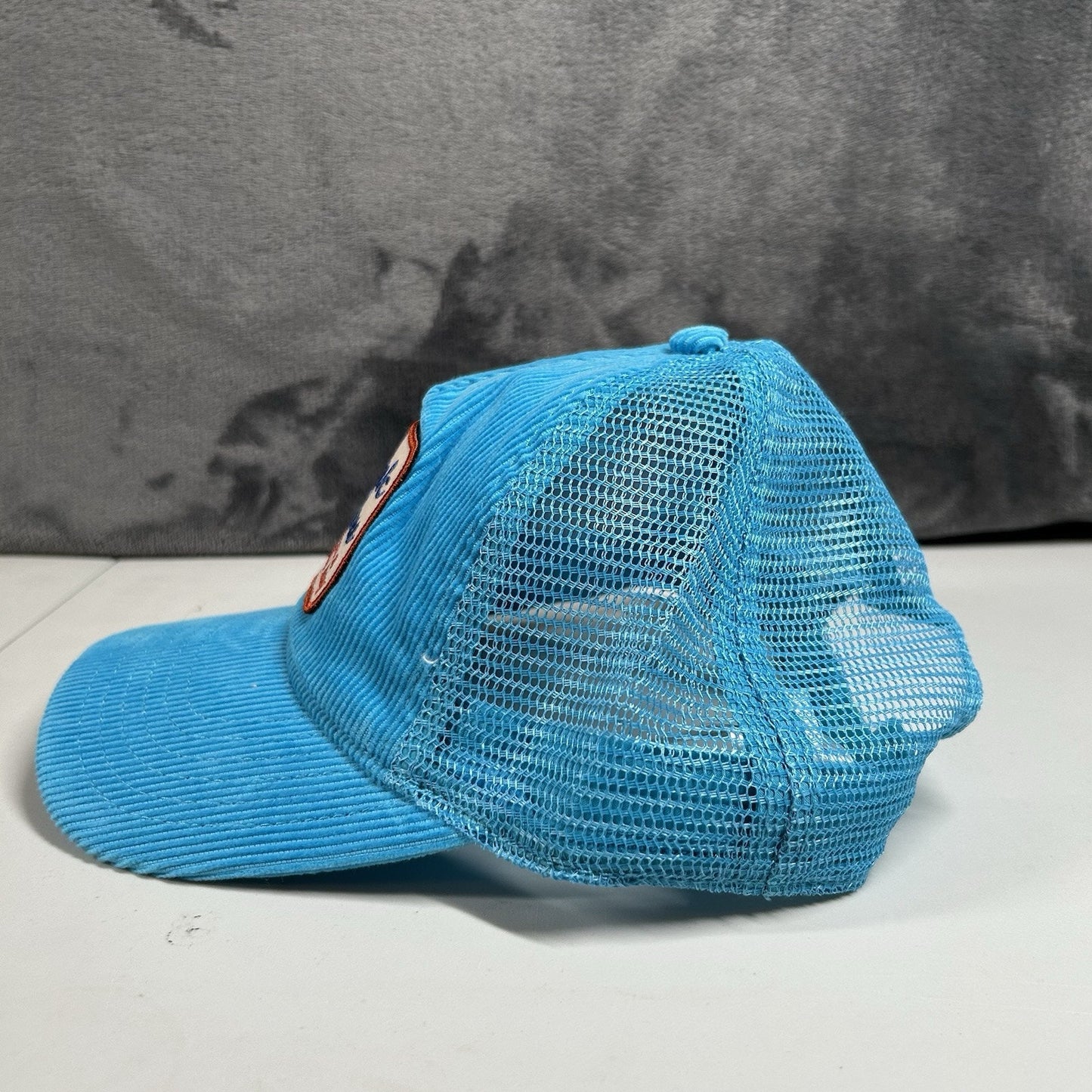 Might Fine 'Thank You Have a Nice Day' Corduroy Hat Cap Snapback Blue Womens