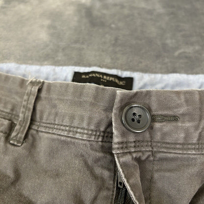 Banana Republic Pants Womens 0 30x27in" Gray Chino Flat Front Casual Stretch