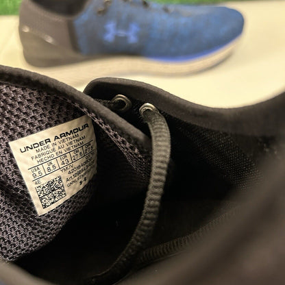 Under Armour Charged Bandit 3 Mens 9.5 Blue Black Shoes Sneakers Athletic NEW