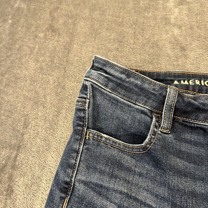 American Eagle Jeans Womens 6 28x30" Blue Super Highest Rise Jegging Stretch