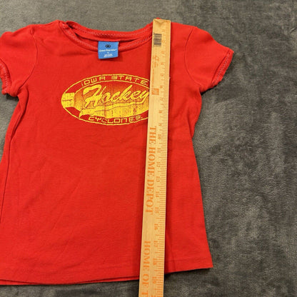 Iowa State Cyclones Shirt Youth Small Red Short Sleeve Hockey Great Republic