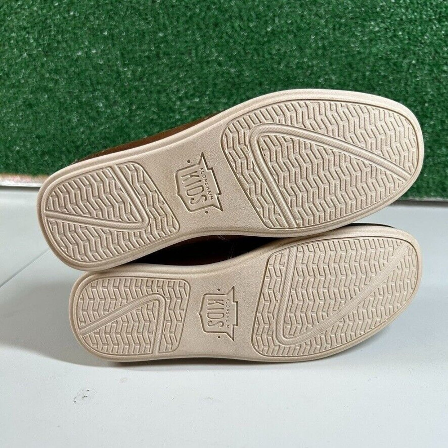 Florsheim Kids Brown Leather Slip On Loafers Casual Dress Shoes Comfort Size 1M