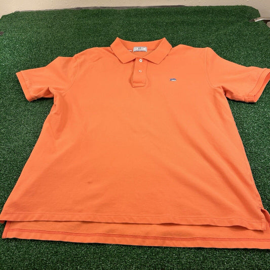 Southern Tide The Skipjack Polo Shirt Mens Extra Large Orange Peach Short Sleeve