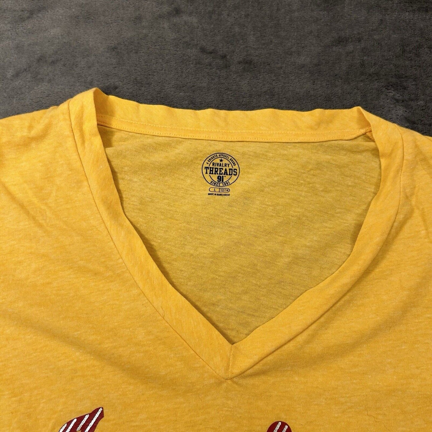 Iowa State Cyclones Shirt Womens Large Yellow/Gold Short Sleeve Rivalry Threads