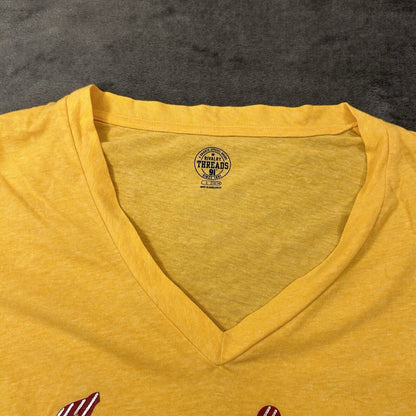 Iowa State Cyclones Shirt Womens Large Yellow/Gold Short Sleeve Rivalry Threads