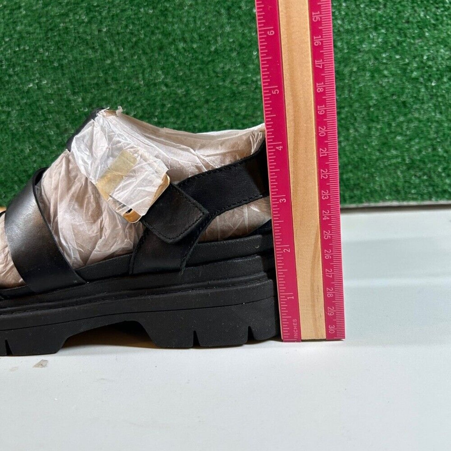 Dr Scholls Trekkie Platform Sandals Lug Sole Ankle Strap Buckle Casual Womens 7M