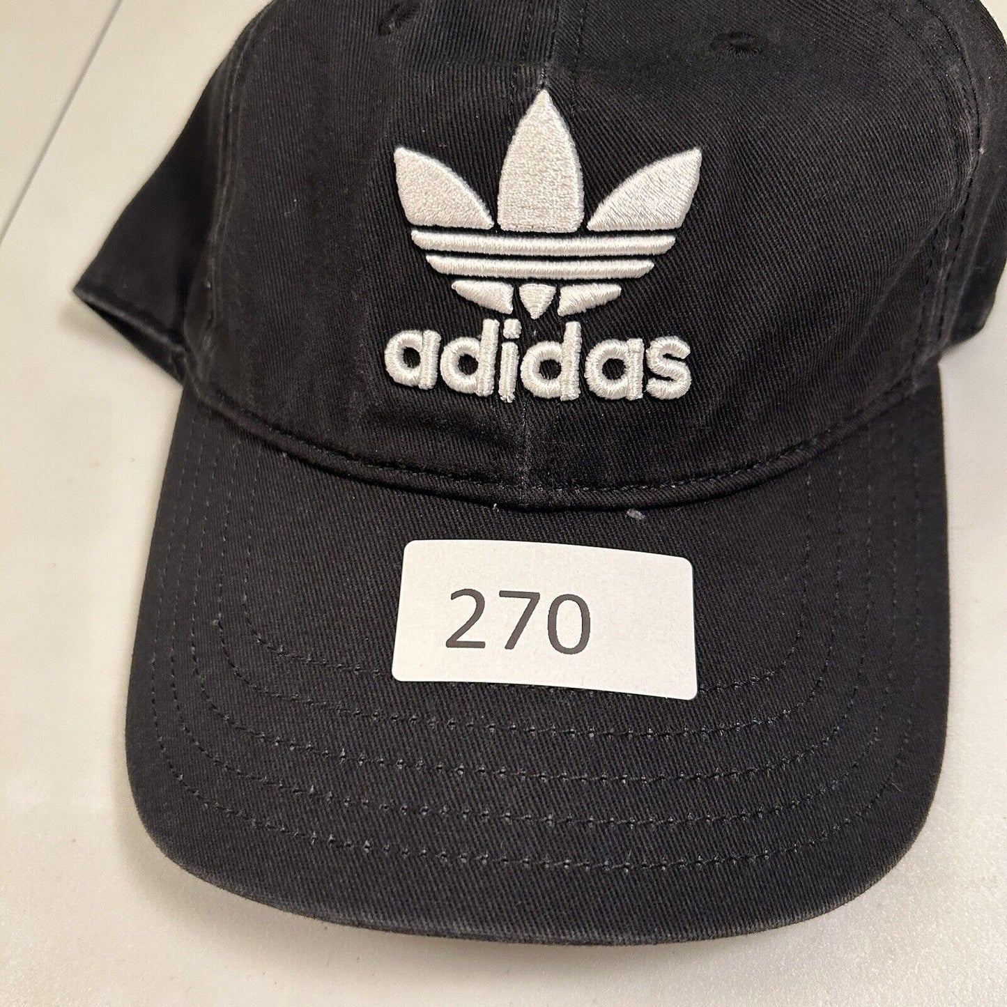 Adidas Originals Baseball Hat Cap Womens Strapback Black White Trefoil Casual