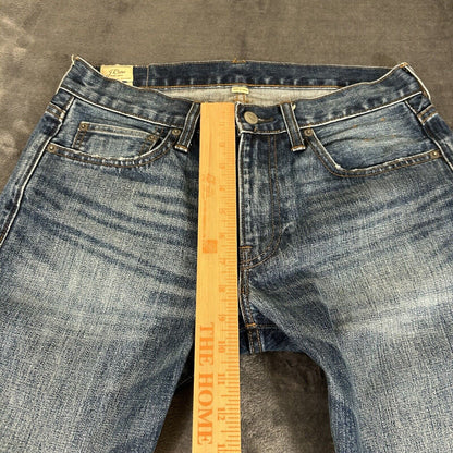 J Crew Jeans Mens 35x36" Blue Slim Boot Straight Denim Pants Western