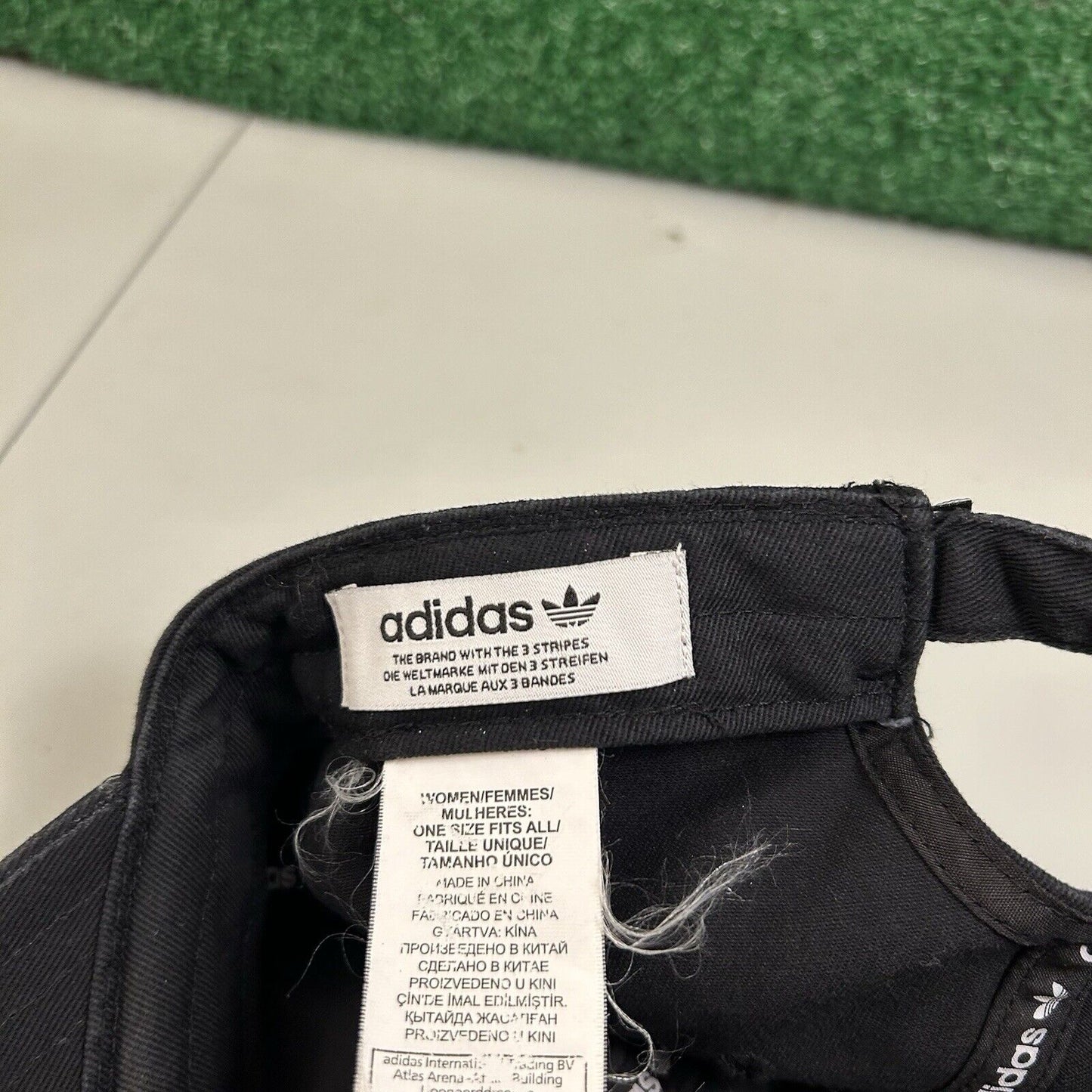 Adidas Originals Baseball Hat Cap Womens Strapback Black White Trefoil Casual