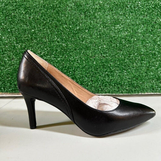 Rockport Pointed Toe Pumps Classic Stiletto Heel Career Leather Shoes Womens 5