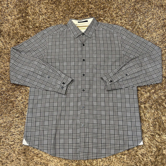 Tommy Bahama Button Up Shirt Mens Large Blue White Plaid Island Modern Fit
